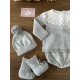 CONJUNTO 4PIEZAS BRAGA CANESÚ GORRO POMPON Y BOTITAS"ELEGANT WINTER JACQUARD",MAC ILUSIÓN